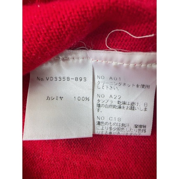 Vintage VICE DEPOR 100% Cashmere Turtleneck Sweater Size 40 M/L Red - Picture 7 of 8